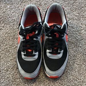 Nike Black and Orange Sneakers Athletic Design